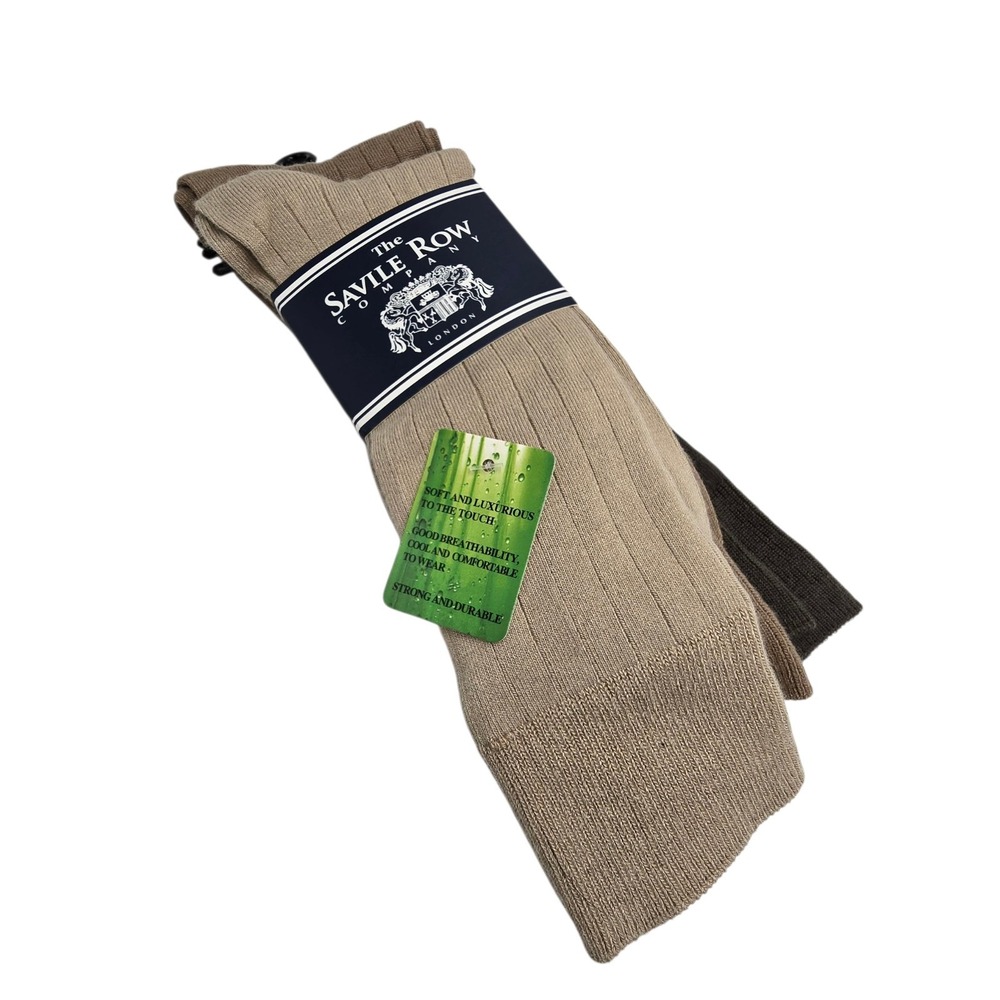 The Savile Row Company NEW 3 Pair‎ Mens Socks Size 10-13 Shoe Size 7-12 Bamboo